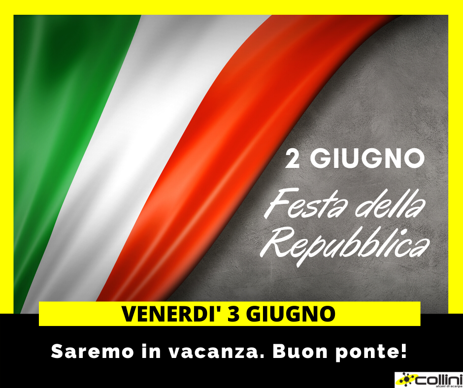 3 giugno saremo in vacanza. Buon Ponte!