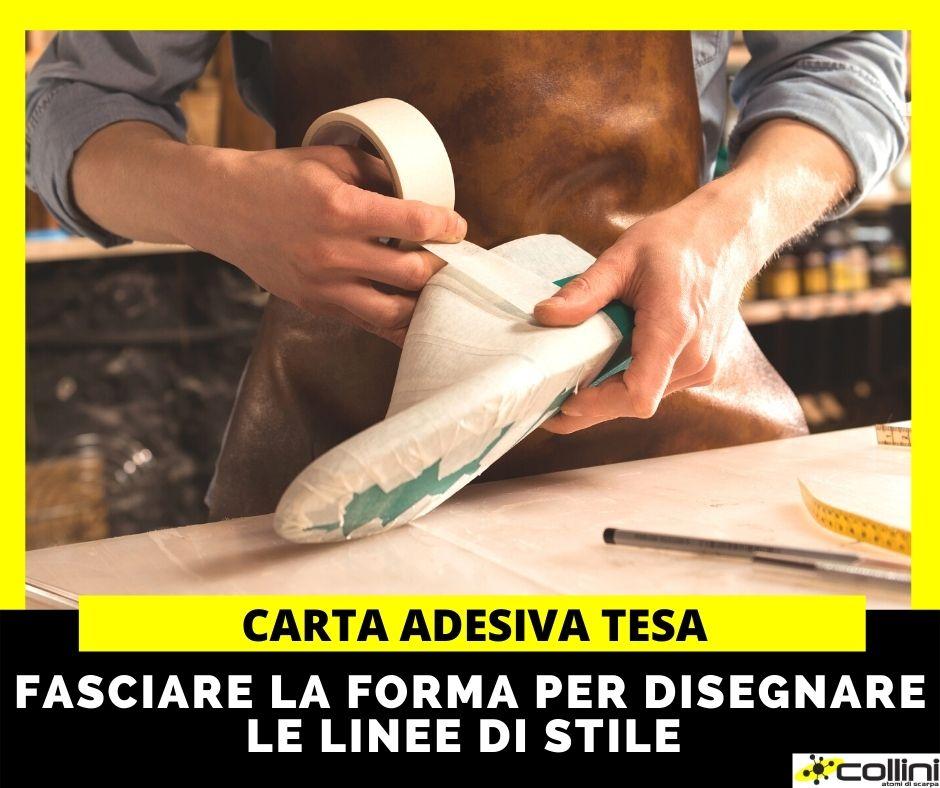 Carta adesiva Tesa per disegnare sulla forma della calzatura