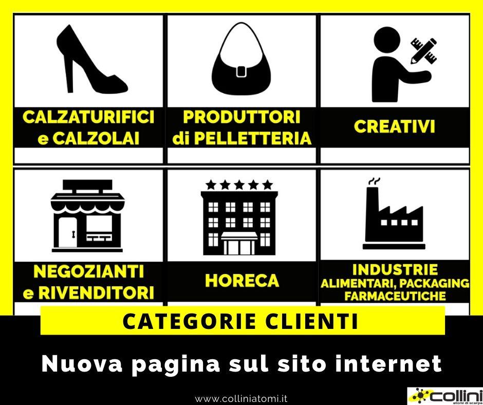 NUOVA SEZIONE SUL SITO INTERNET: CATEGORIE CLIENTI