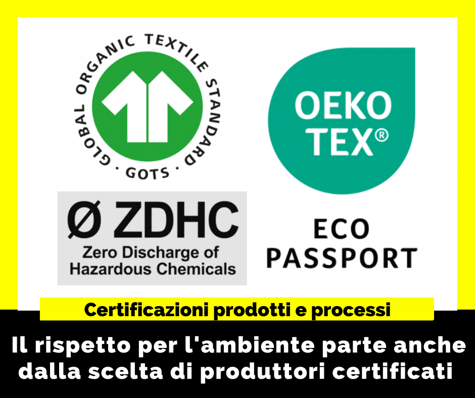 Rispetto per l'ambiente parte anche dalla scelta di produttori che aderiscono a severi programmi di certificazioni di prodotti