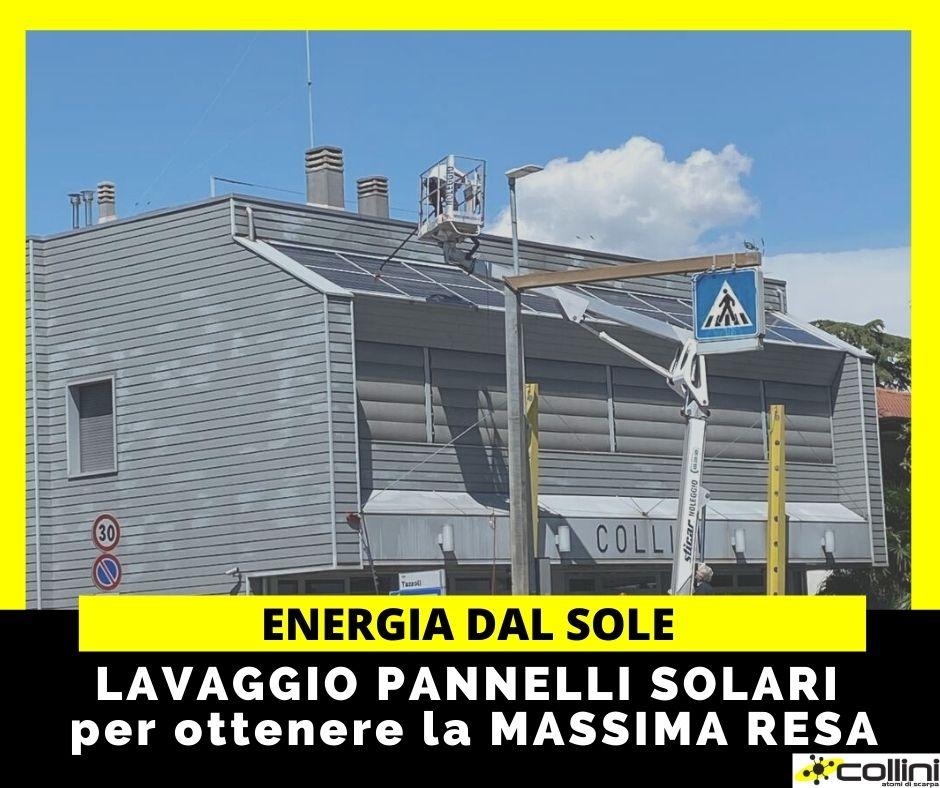 Lavaggio pannelli solari 