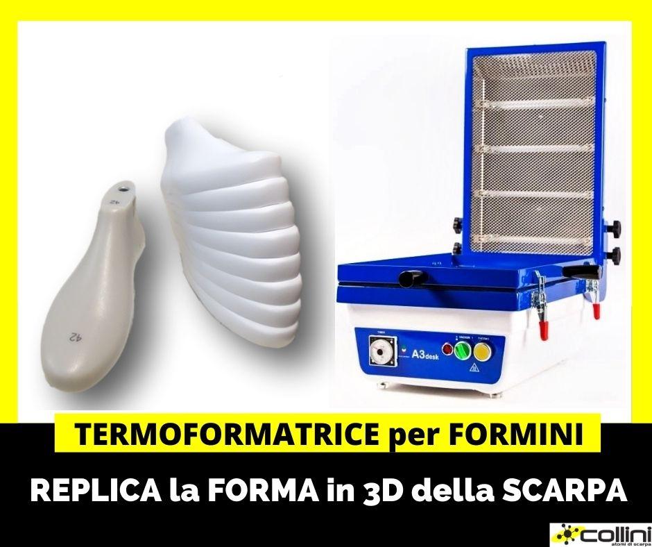 Macchina termoformatrice per riprodurre formini di modelleria