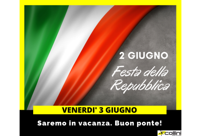 3 giugno saremo in vacanza. Buon Ponte!