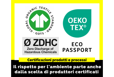 Rispetto per l'ambiente parte anche dalla scelta di produttori che aderiscono a severi programmi di certificazioni di prodotti