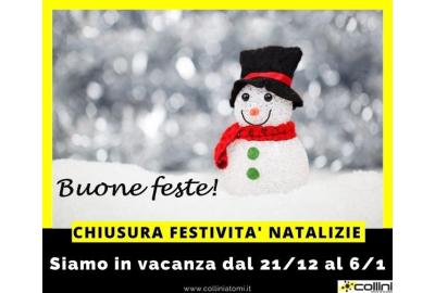 Chiusura festività Natalizie 2019