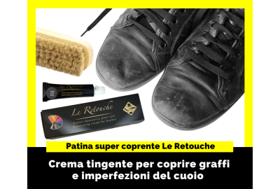 Crema tingente per coprire graffi e screpolature del cuoio