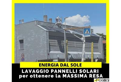 Lavaggio pannelli solari 