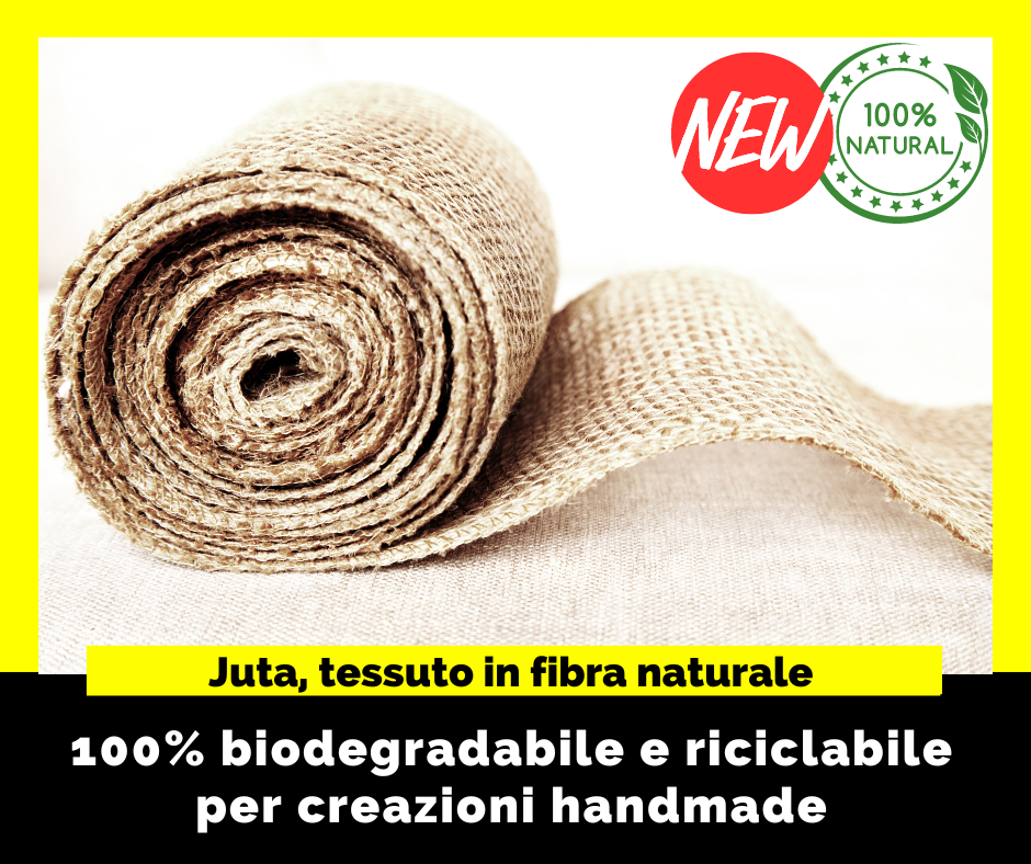 Tessuto juta in fibra naturale per creazioni handmade