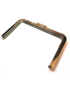 Chiusura per pochette rettangolare art. 82940 da 16 cm in finitura NICKEL - chiusa