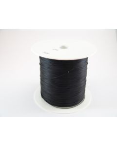 Cordino tondo in cotone cerato ø 1 mm - NERO