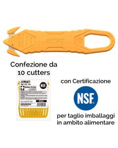 Confezione da 10 cutters OLFA antinfortunistico per taglio imballaggi mod. SK-15