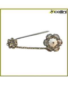 Spilla Balia con strass e motivi floreali art. SP 1839